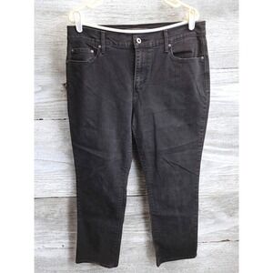 Levis Jeans Plus Size 14‎ 32x30 505 Black Straight Leg Denim Stretch Zipper Fly